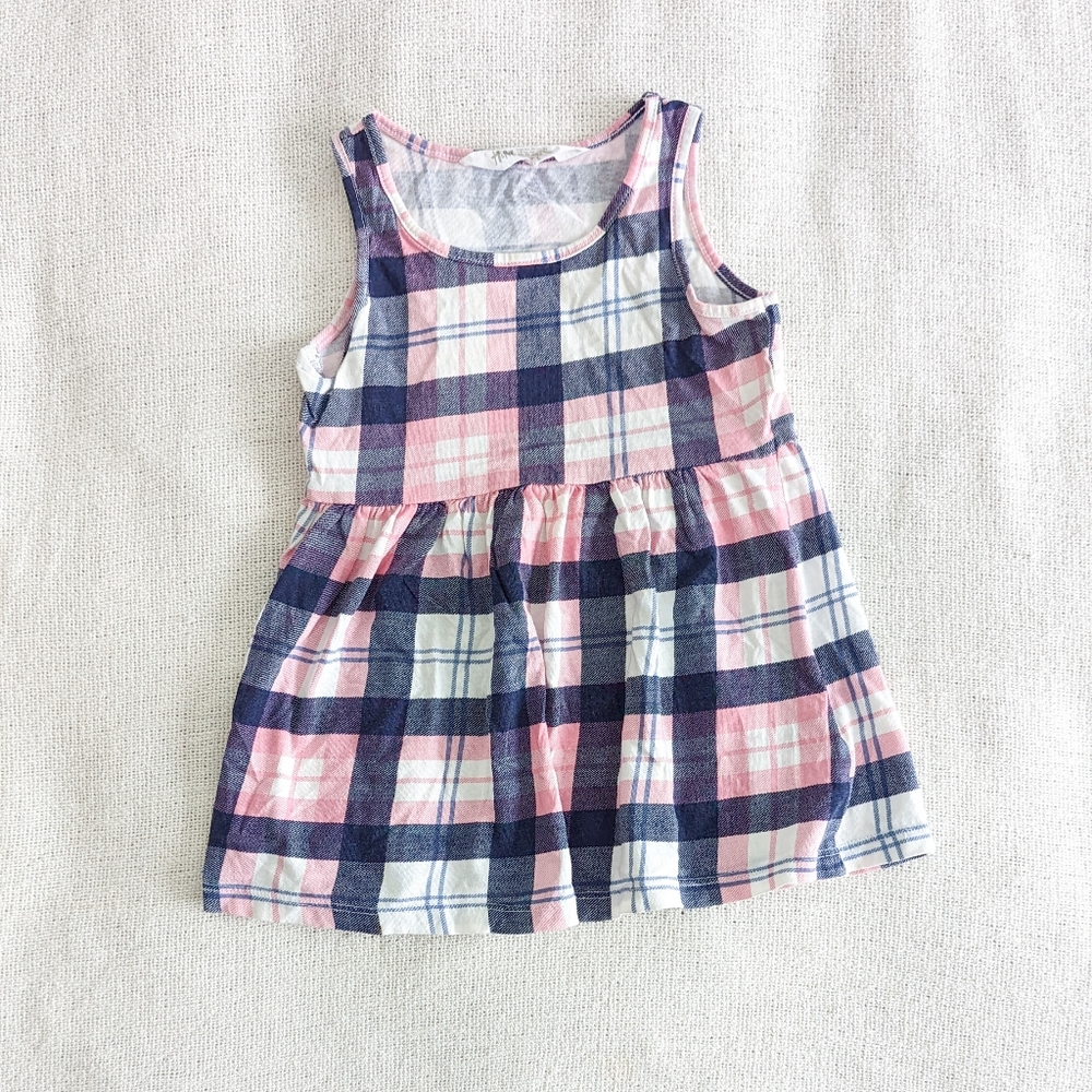 H&M Toddler Girls' Plaid Patterned Jersey Dress - 1.5-2 Years